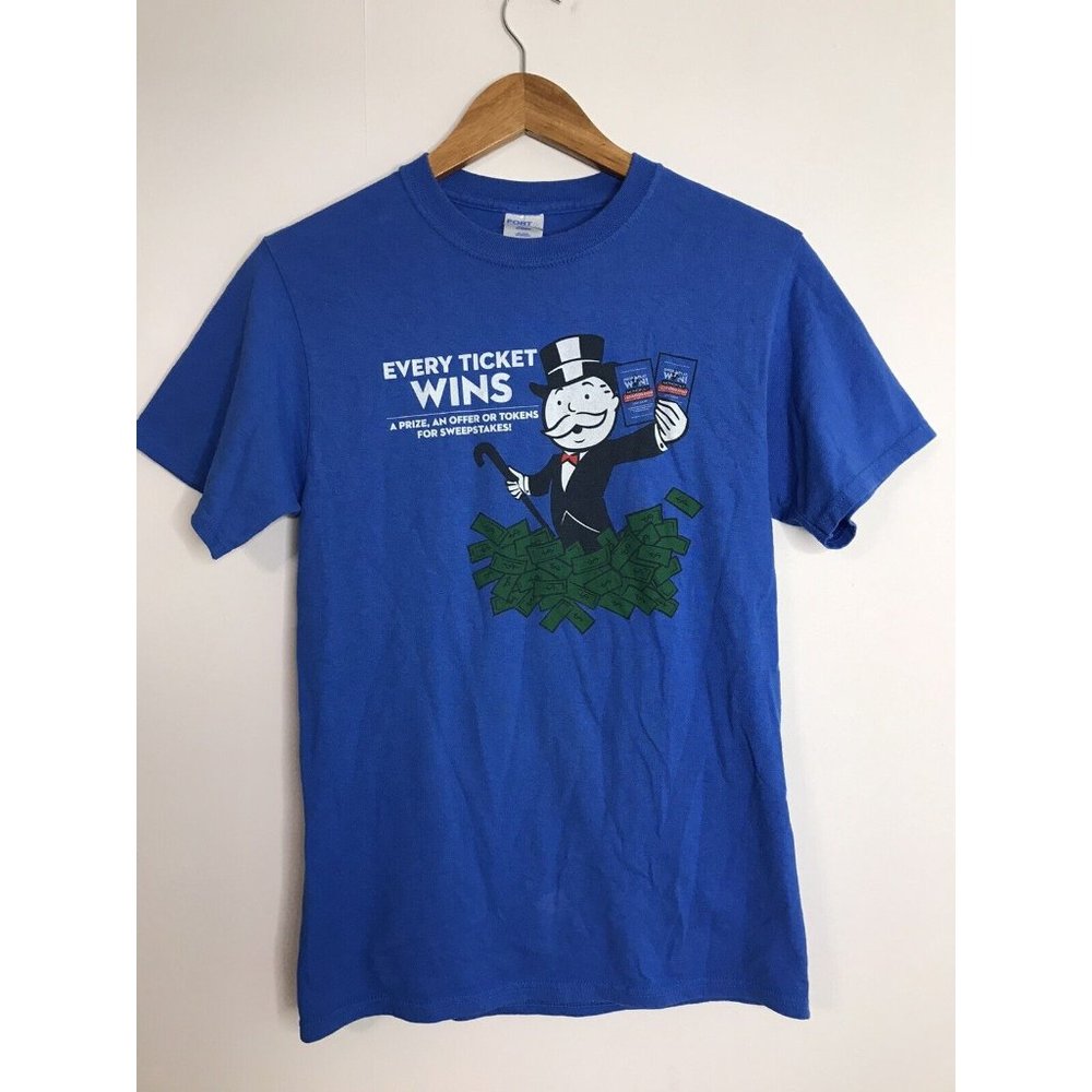 Shop Play Win Monopoly Adult Small Blue T Shirt